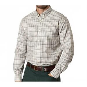 NEW DUCK HEAD cooper plaid cotton twill sport shirt in emerald green